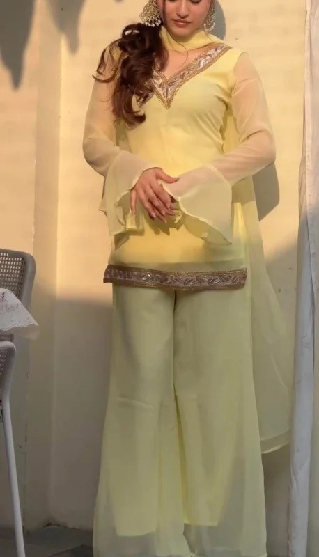 Georgette Sequence Three Piece