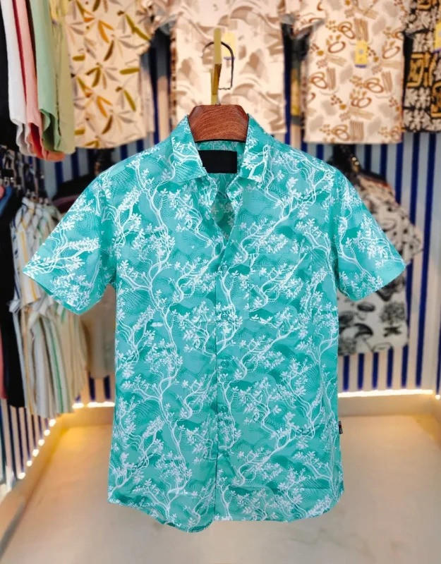 Pure Cotton Half Sleeve Print Shirt