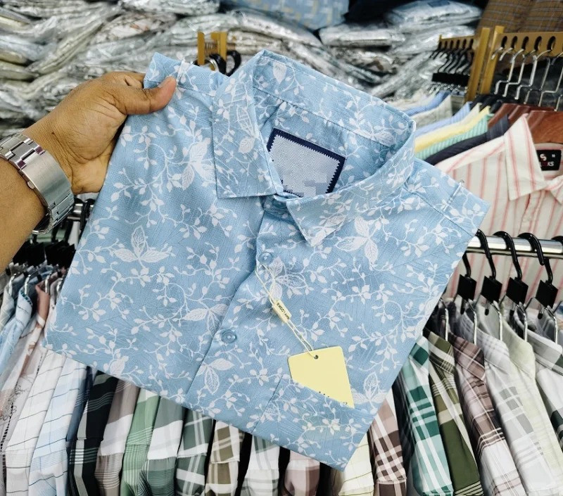 Pure Cotton Half Sleeve Print Shirt
