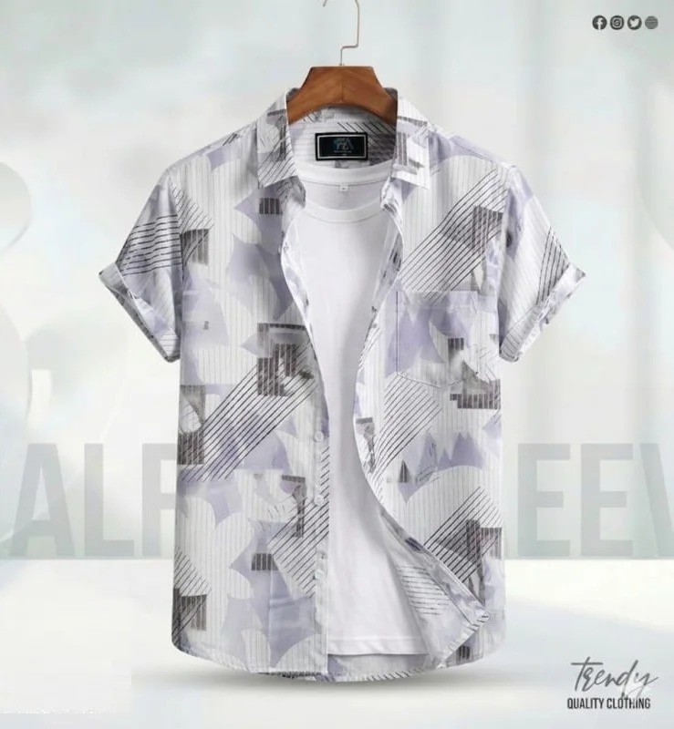 Digital Printed Premium Half Sleeve Shirt