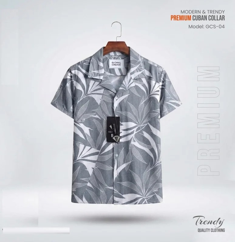 Premium Short Sleeve Cuban Collar Shirt