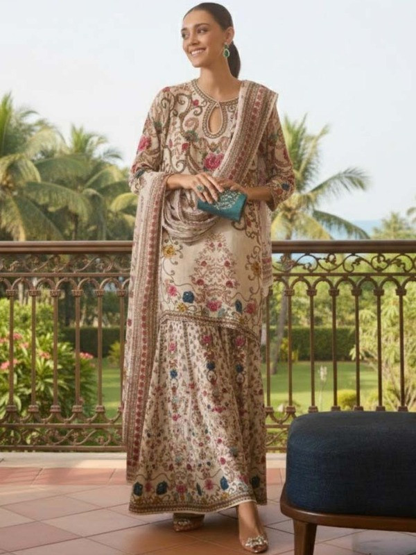 Special Digital Print Three Piece
