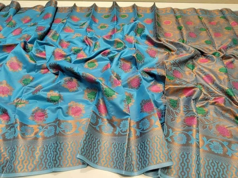 Soft silk katan sharee